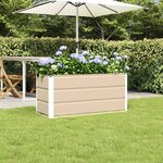 vidaXL Jardinière Ivoire 100 x 40 x 45 cm Acier