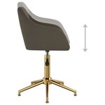 vidaXL Chaises pivotantes à manger lot de 4 gris foncé velours