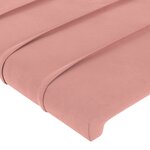 vidaXL Tête de lit à LED Rose 180x5x118/128 cm Velours