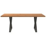 vidaXL Table à manger marron clair bois de chêne massif rectangulaire