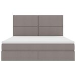 vidaXL Lit de Rangement Taupe 180 x 200 cm Cuir synthétique