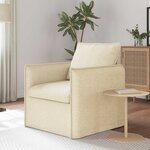 vidaXL Canapé Crème 195 x 82 x 85 cm tissu