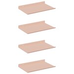 vidaXL Étagère flottante 4 Pièces Rose 30 x 18 x 2 5 cm Acier