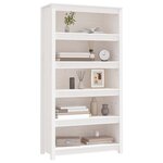 vidaXL Bibliothèque Blanc 80x35x154 cm Bois de pin massif