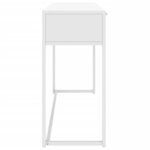 vidaXL Table console Blanc 106x35x75 cm Acier