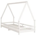 vidaXL Cadre de lit pour enfants blanc 90x200 cm bois de pin massif