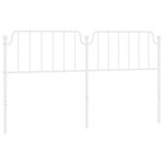 vidaXL Tête de lit métal blanc 180 cm