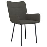 vidaXL Chaises à manger lot de 2 Gris foncé Velours