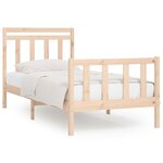 vidaXL Cadre de lit Bois de pin massif 100x200 cm