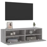 vidaXL Meuble TV mural sonoma gris 100x30x30 cm bois d'ingénierie