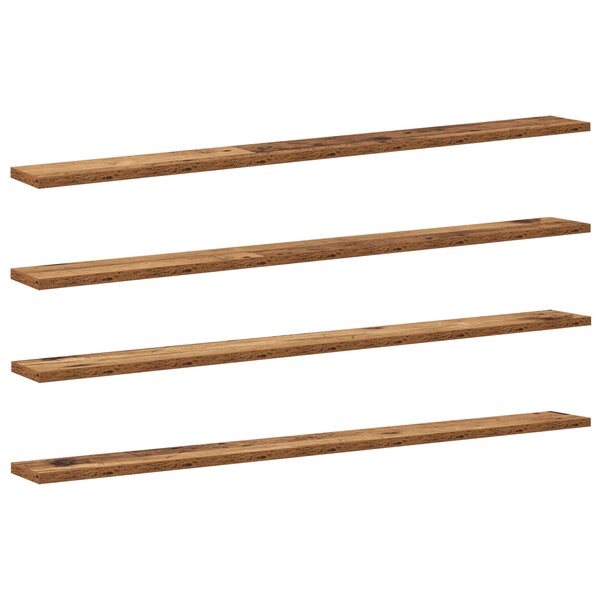 vidaXL Planche d'étagère à livres 4 Pièces Marron 100 x 40 x 1.5cm