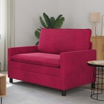 vidaXL Canapé Bordeaux 126 x 81 x 87 5 cm Velours