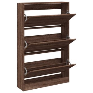 vidaXL Armoire à chaussures chêne marron 80x21x125 5cm bois ingénierie