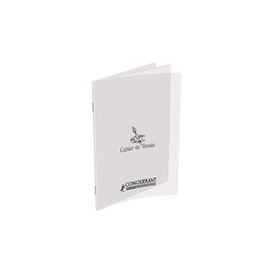 Conquérant Cahier Classique Papier Dessin Couverture Polypropylène Transparente A4+