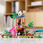 LEGO Friends 41422 La Cabane des Pandas dans la Jungle, Jouet avec Mini Poupées Mia, Olivia, et les Figurines d'Animaux