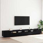 vidaXL Meuble TV 3 Pièces Noir 300 x 35 x 40 cm Bois d'ingénierie