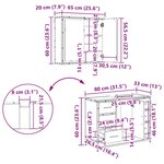 vidaXL Ensemble de mobilier de salle de bain 2 Pièces Bois ancien