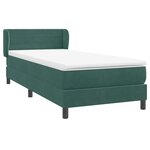 vidaXL Sommier à lattes de lit et matelas vert foncé 90x210 cm velours