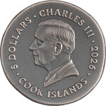 Monnaie KRIOS Numismatic Icons 1 Oz Argent 5$ Cook Islands 2026 (PRÉCOMMANDE)