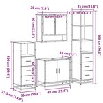vidaXL Ensemble de meubles de salle de bain 4 Pièces chêne sonoma
