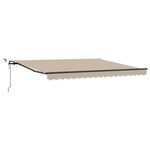 vidaXL Auvent Rétractable avec Beige 400 × 300 cm tissu