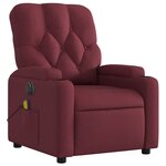 vidaXL Fauteuil de massage inclinable électrique Rouge bordeaux Tissu