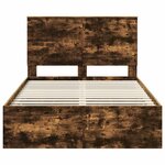 vidaXL Cadre de lit Chêne fumé 120 x 200 cm Bois Ingénierie