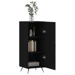 vidaXL Buffet Noir 34 5x34x90 cm Bois d'ingénierie