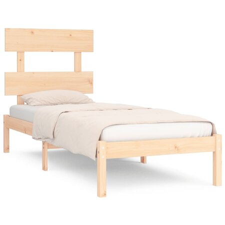 vidaXL Cadre de lit bois massif 90x190 cm simple