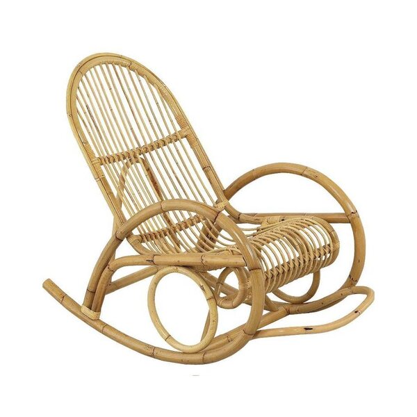 Fauteuil rocking-chair en manau non écorcé