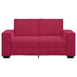 vidaXL Canapé à 2 places Rouge bordeaux 120 cm Velours
