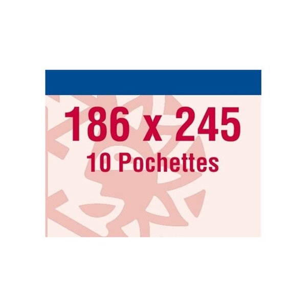 Pochettes double soudure 186 x 245 mm pour blocs Siècle au fil du Timbre. Fond - Transparent