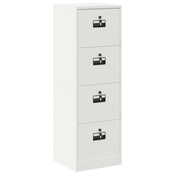 vidaXL Cabinet de Dossier Noir 44 x 50 x 106.5 cm Acier Laminé à Froid