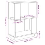 vidaXL Bibliothèque/Séparateur de pièce Marron miel 51x25x70 cm Pin