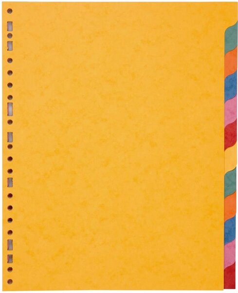Jeu de 12 intercalaires format A4 MAXI Carte Lustrée COUTAL