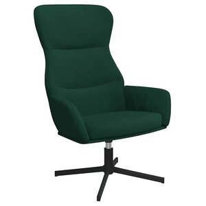 vidaXL Chaise de relaxation Vert foncé Velours