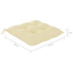 vidaXL Chaises de jardin lot de 4 avec coussins Bois d'acacia massif