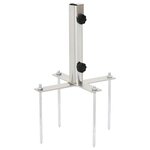 vidaXL Base de parasol avec piquets de sol Ø32-38 mm argenté acier