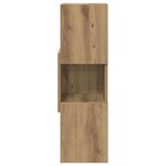 vidaXL Meuble d'angle Blanc 25 5x25x80cm Bois d'ingénierie