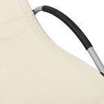 vidaXL Chaise longue textilène crème et gris