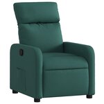 vidaXL Fauteuil inclinable Vert foncé Tissu