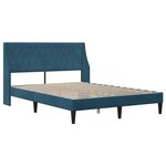 vidaXL Cadre de lit avec matelas Bleu 180 x 200 cm Velours