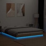 vidaXL Cadre de lit avec lumières LED sans matelas 150x200 cm