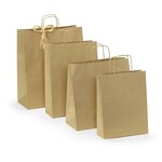 Sac kraft recyclé brun à poignées torsadées 40 x 47 x 19 cm (lot de 100)