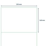 rillprint Étiquettes autocollantes 210x148 mm 500 feuilles Blanc