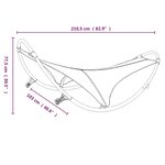 Vidaxl chaise longue à bascule avec roues acier et textilène crème