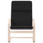 vidaXL Chaise de relaxation Noir Tissu