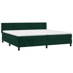 vidaXL Sommier à lattes de lit et matelas Vert foncé 200x200cm Velours