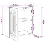 vidaXL Armoire Murale Blanc brillant 59 x 31 x 60 cm Bois d'ingénierie