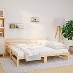 vidaXL Lit coulissant 2x(80x200) cm Bois de pin massif